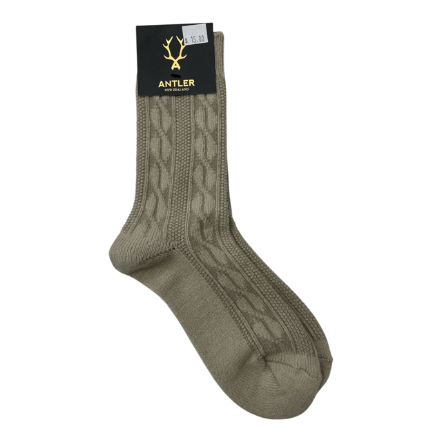 Antler Cream Cable Sock